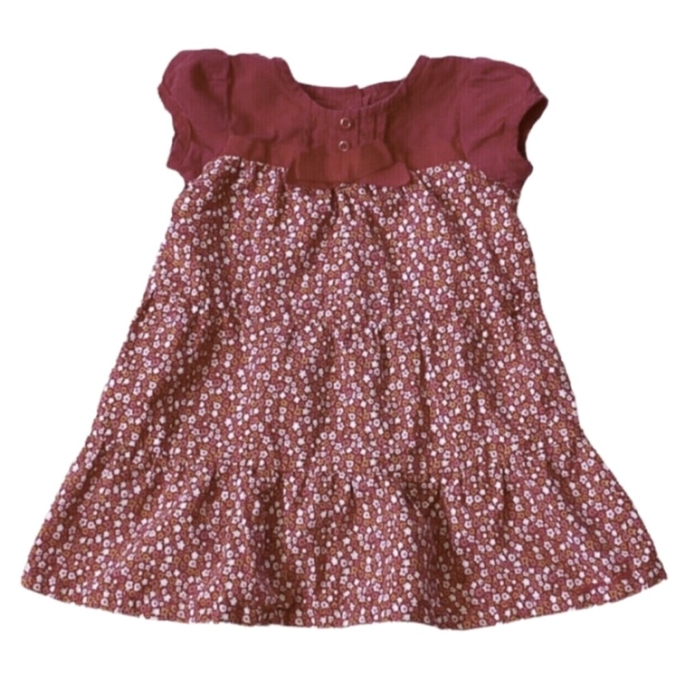 Gymboree red floral twirl dress 6-12m